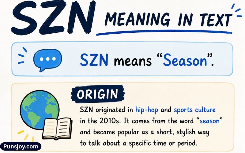 SZN Meaning in Text