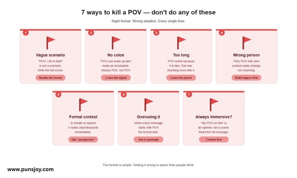 What NOT to Do With POV — Common Mistakes That Kill the Vibe