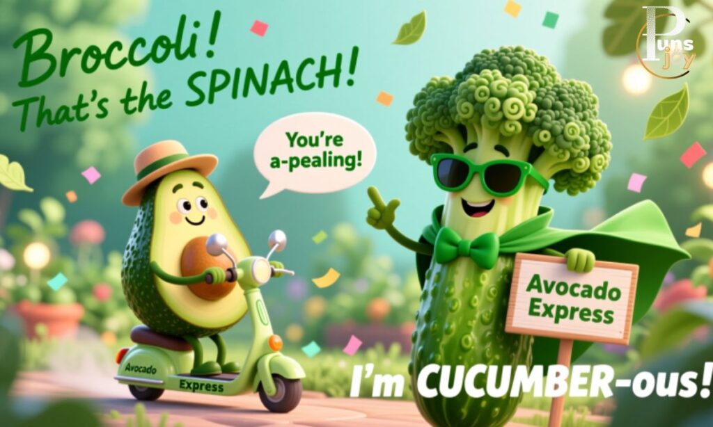 Funny Vegetable and Fruit Green Puns