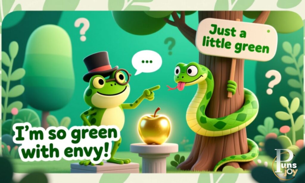 Green Color Puns and Envy-Related Jokes
