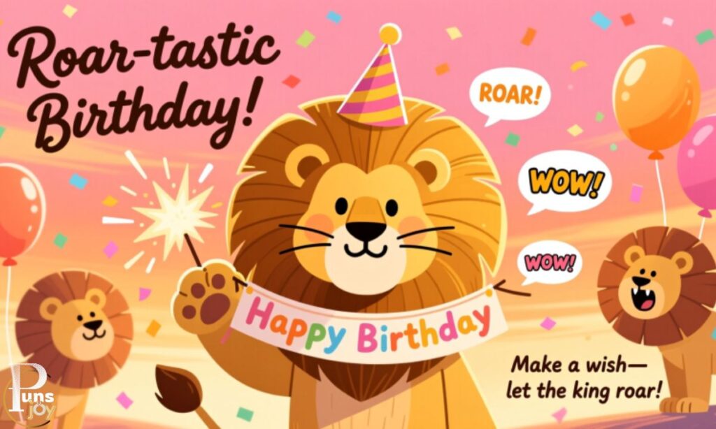 Lion Puns for Birthday Wishes and Celebrations