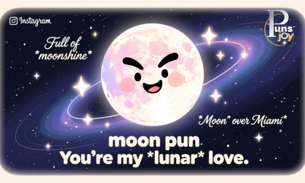 Moon Puns for Instagram Captions & Cosmic Comments
