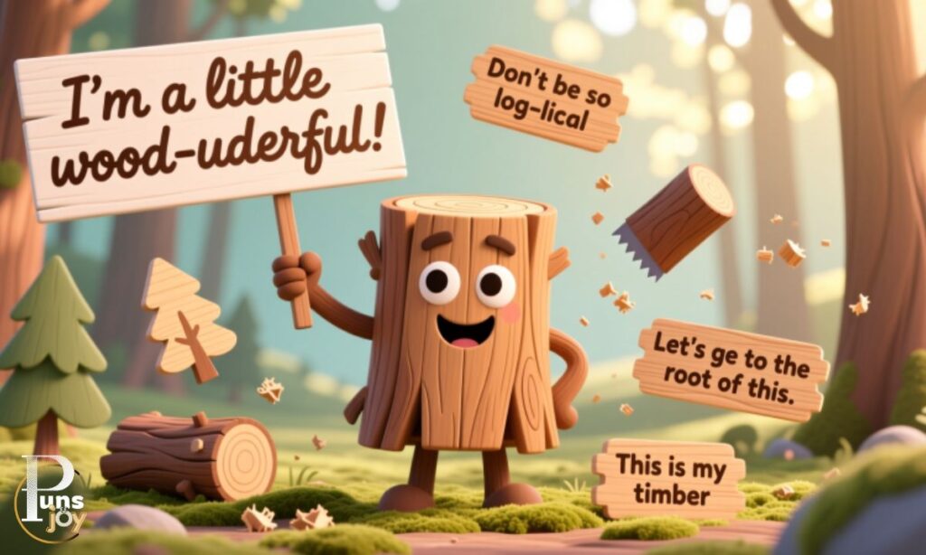 Wood puns captions