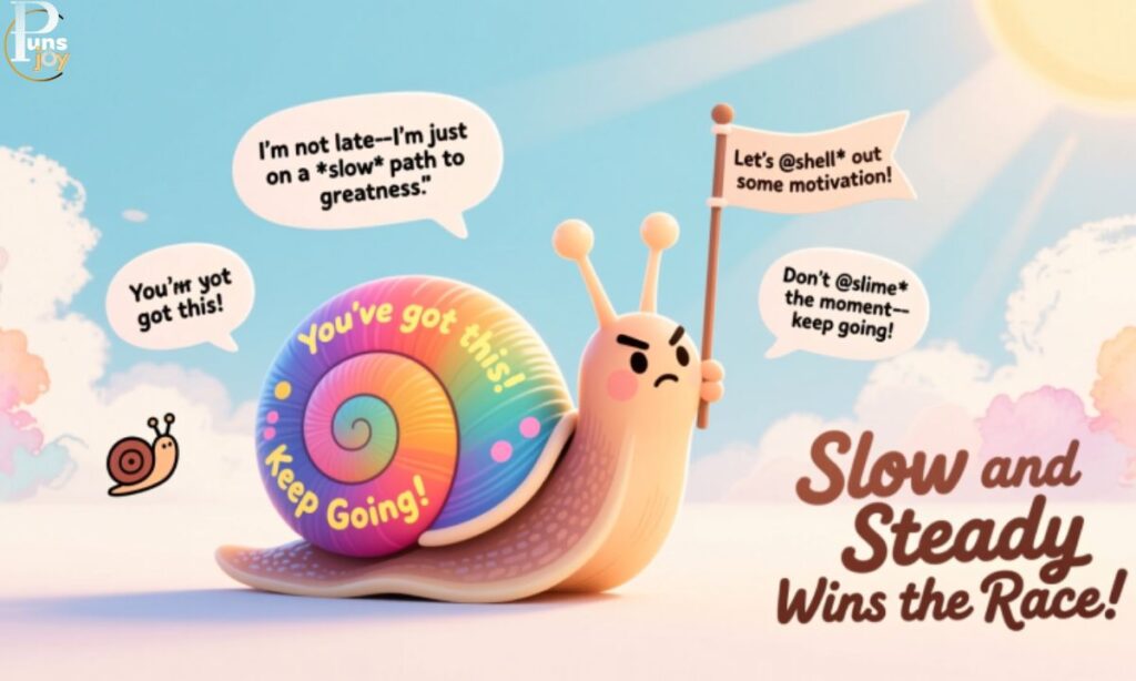 Motivational Snail Puns