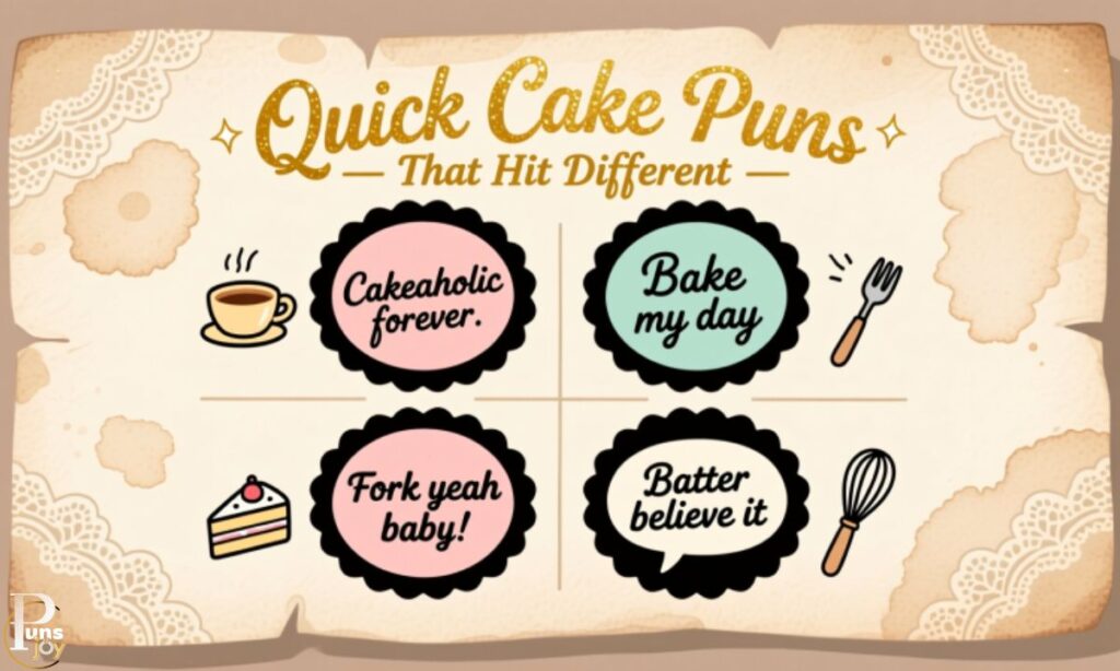 Short Cake Puns (Quick and Catchy)