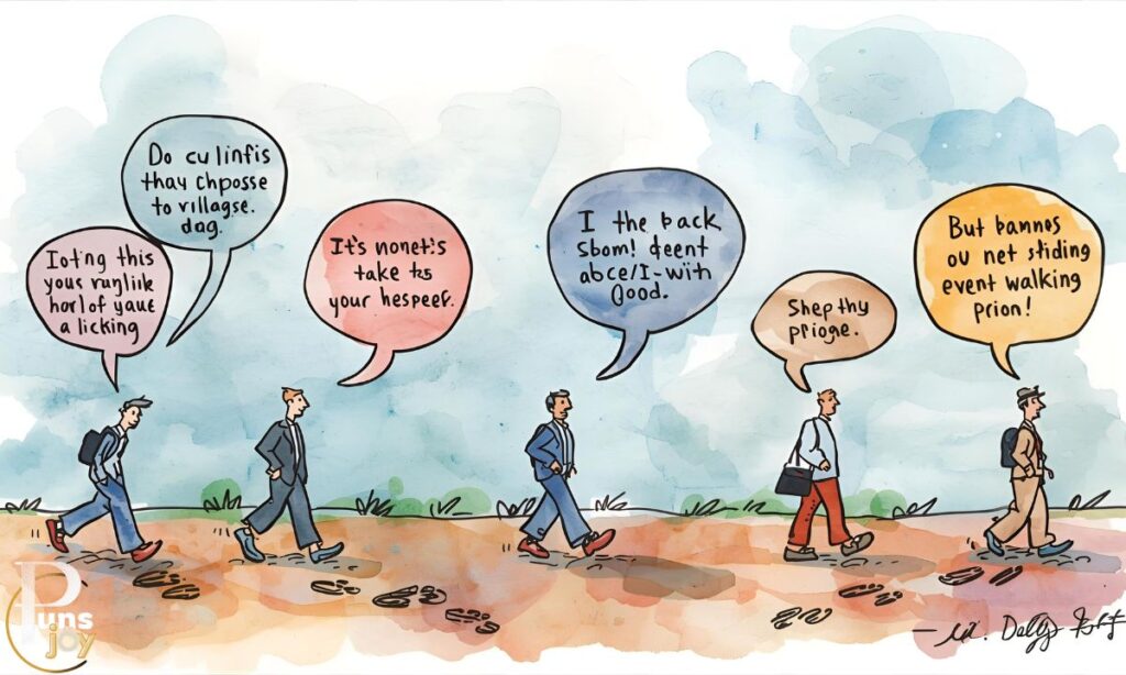 Walking Puns for Social Media Captions and Bios