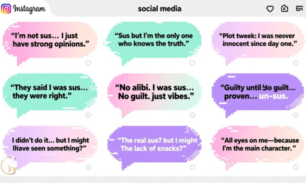 Sus Captions for Instagram and Social Media