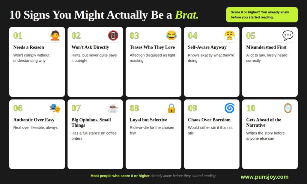 10 Signs You Might Actually Be a Brat