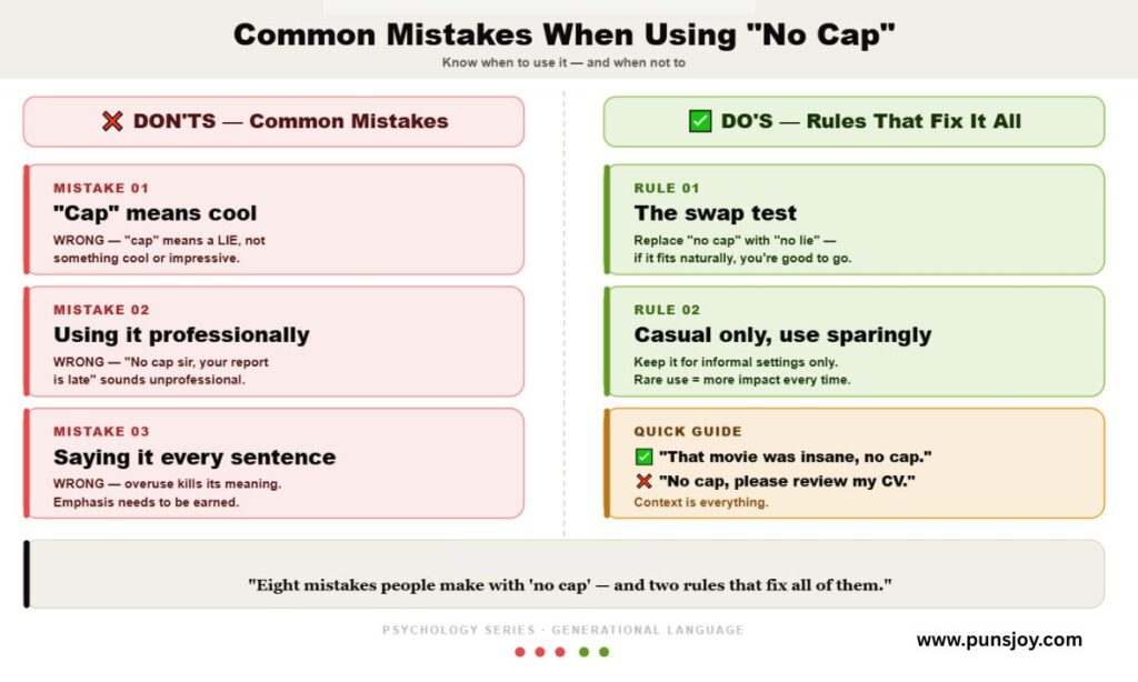 Common Mistakes When Using "No Cap"