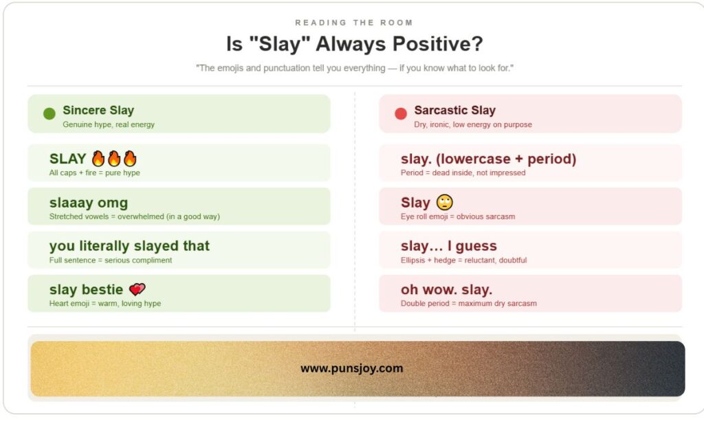 Is "Slay" Always Positive? Spotting Sarcasm